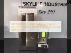 16CFR1615/1616 Vertical Combustion Tester for TEXTILE CHILDREN'S SLEEPWEAR Vertical Burining Test Machine