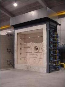 EN1363 Durable Flammability Testing Equipment / Building Component Fire Test Vertical Furnace